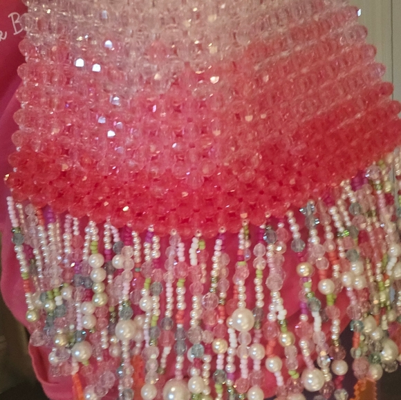 Pink beaded bag - Picture 5 of 5